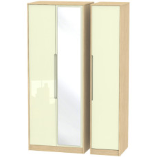 Monaco Tall 3 Door Mirror Wardrobe