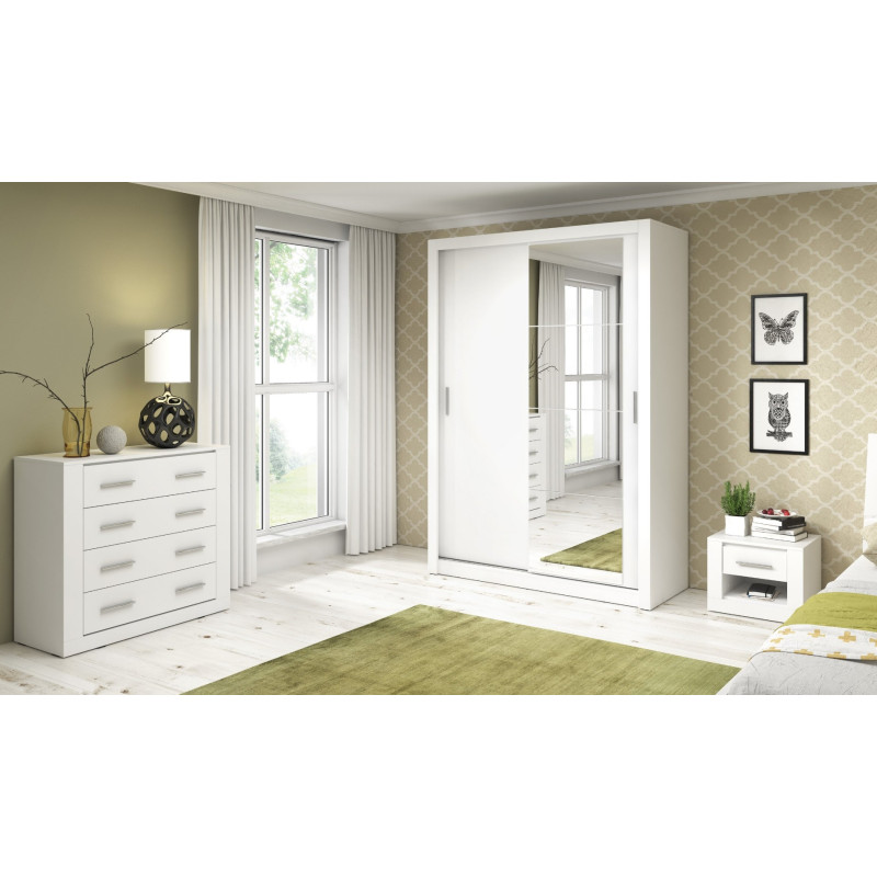 Maine Black 120cm Sliding Wardrobe