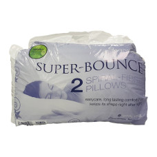 Pair Of Super-Bounce Spiral-Fibre Pillow