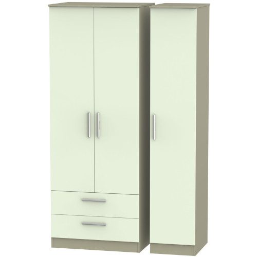 Contrast Tall 3 Door 2 Drawer Wardrobe Contrast Tall 3 Door 2 Drawer Wardrobe