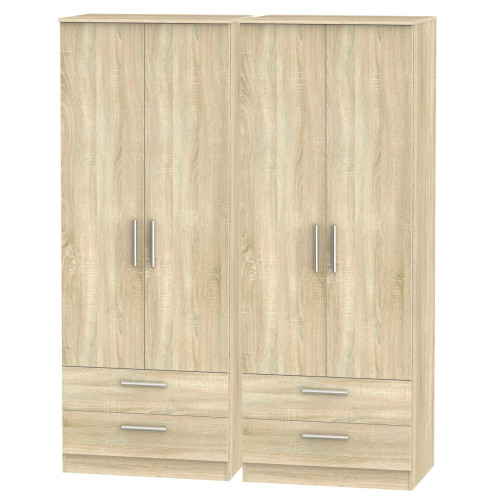 Contrast Tall 4 Door 4 Drawer Wardrobe