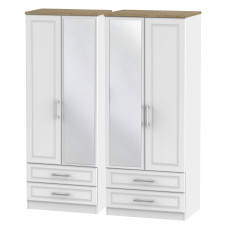 Kent 4 Door 4 Drawer Mirrored Wardrobe