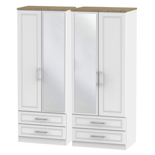Kent Tall 4 Door 4 Drawer Mirrored Wardrobe Kent Tall 4 Door 4 Drawer Mirrored Wardrobe