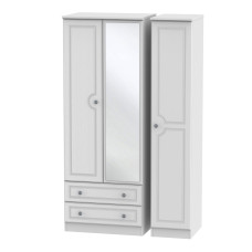 Pembroke 3 Door 2 Drawer Mirrored Wardrobe