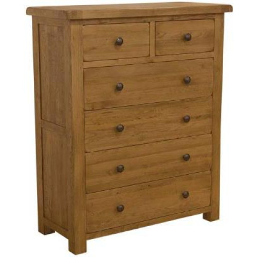 Rustic Oak 4+2 Drawer Chest Rustic Oak 4+2 Drawer Chest