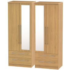 Sherwood Tall 4 Door 4 Drawer Mirrored Wardrobe