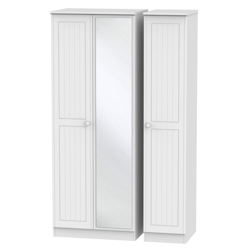 Warwick 3 Door Mirrored Wardrobe
