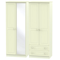 Warwick 4 Door 2 Drawer Mirrored Wardrobe