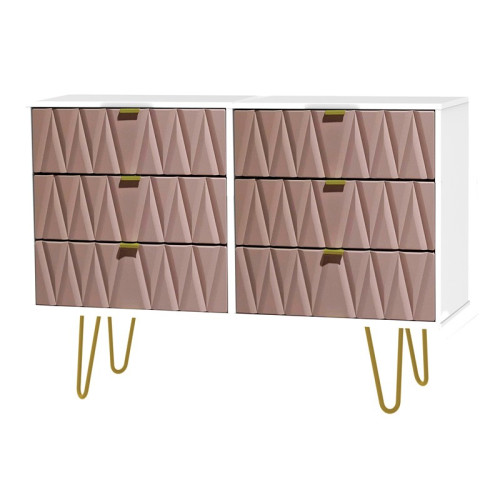 Diamond 6 Drawer Midi Chest