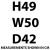H49 x W50 x D42cm  + £40.00 