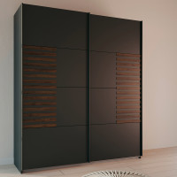 Barea 181cm 2 Door Wardrobe - Metallic Grey