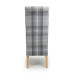 Karta Scroll Back Check Grey Dining Chair