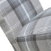 Karta Scroll Back Check Grey Dining Chair