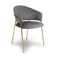 Maya Brushed Velvet Grey Dining Chair