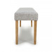 Durham Large Backless Grey Weave Bench