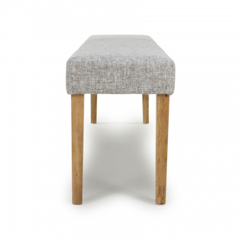 Durham Large Backless Grey Weave Bench