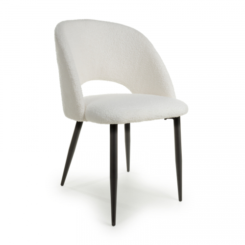 Atlanta Boucle White Dining Chair