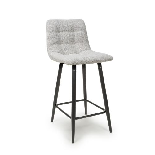 Lichfield Boucle Smoke Grey Bar Stool