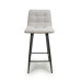 Lichfield Boucle Smoke Grey Bar Stool