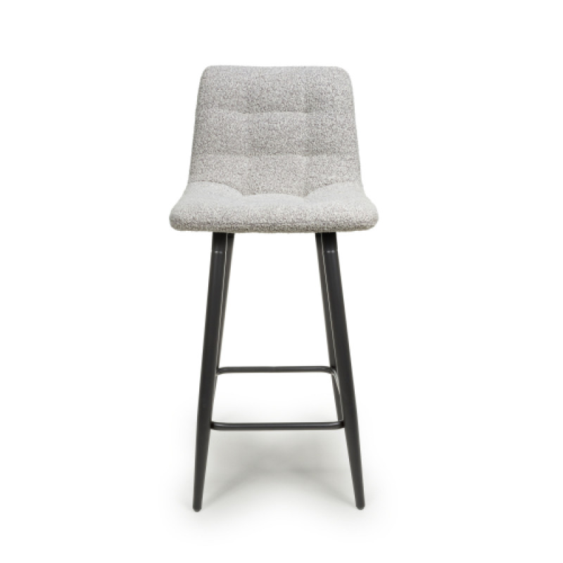 Lichfield Boucle Smoke Grey Bar Stool