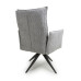 Brunswick Textured Chenille Effect Light Grey Swivel Chair
