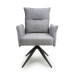 Brunswick Textured Chenille Effect Light Grey Swivel Chair