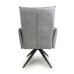 Brunswick Textured Chenille Effect Light Grey Swivel Chair
