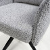 Brunswick Textured Chenille Effect Light Grey Swivel Chair