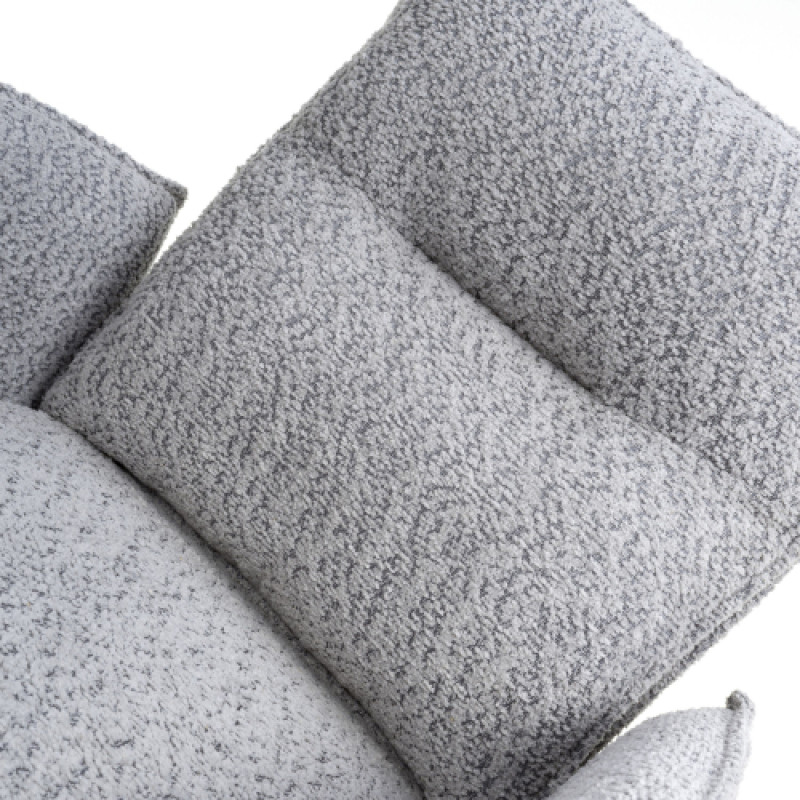 Brunswick Textured Chenille Effect Light Grey Swivel Chair
