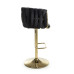 Bellaire Brushed Velvet Black Bar Stool Bellaire Brushed Velvet Black Bar Stool