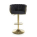Bellaire Brushed Velvet Black Bar Stool Bellaire Brushed Velvet Black Bar Stool