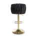 Bellaire Brushed Velvet Black Bar Stool Bellaire Brushed Velvet Black Bar Stool