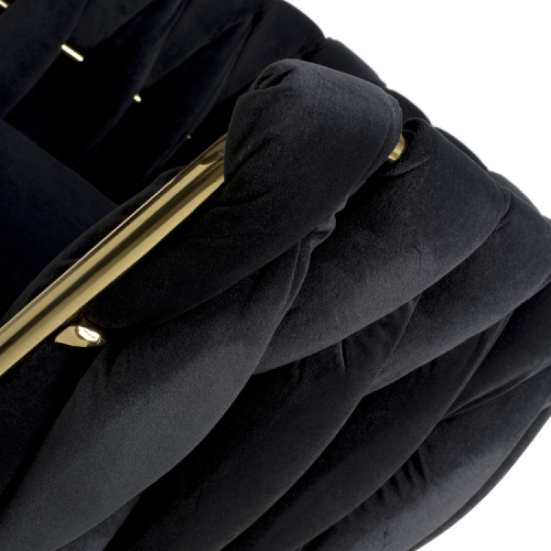 Bellaire Brushed Velvet Black Bar Stool Bellaire Brushed Velvet Black Bar Stool