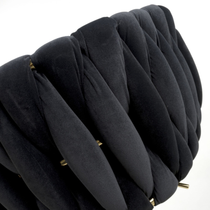 Bellaire Brushed Velvet Black Bar Stool Bellaire Brushed Velvet Black Bar Stool