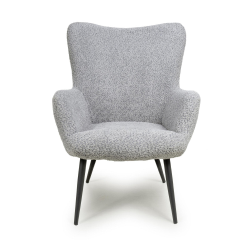 Bordeaux Textured Chenille Effect Grey Armchair